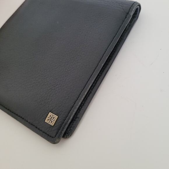 Givenchy Men's Card Bill Coin Holder Wallet Bifold Leather Medium Black Retro - Picture 12 of 12